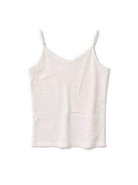LEYLA Basic White tank top with flower ruffle - 42